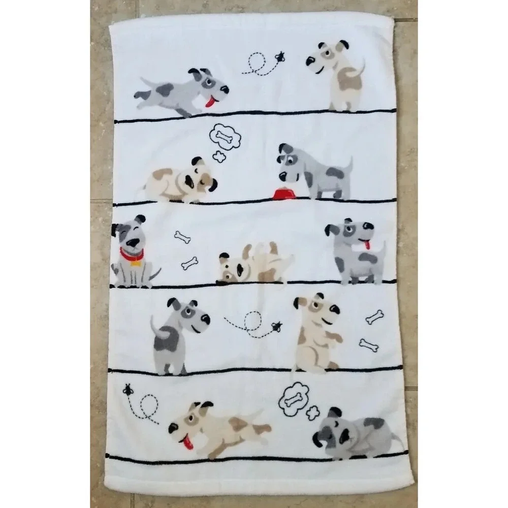 Kassafina Hand Towel & Washcloth Set‎ Funtime Naptime Dogs NEW